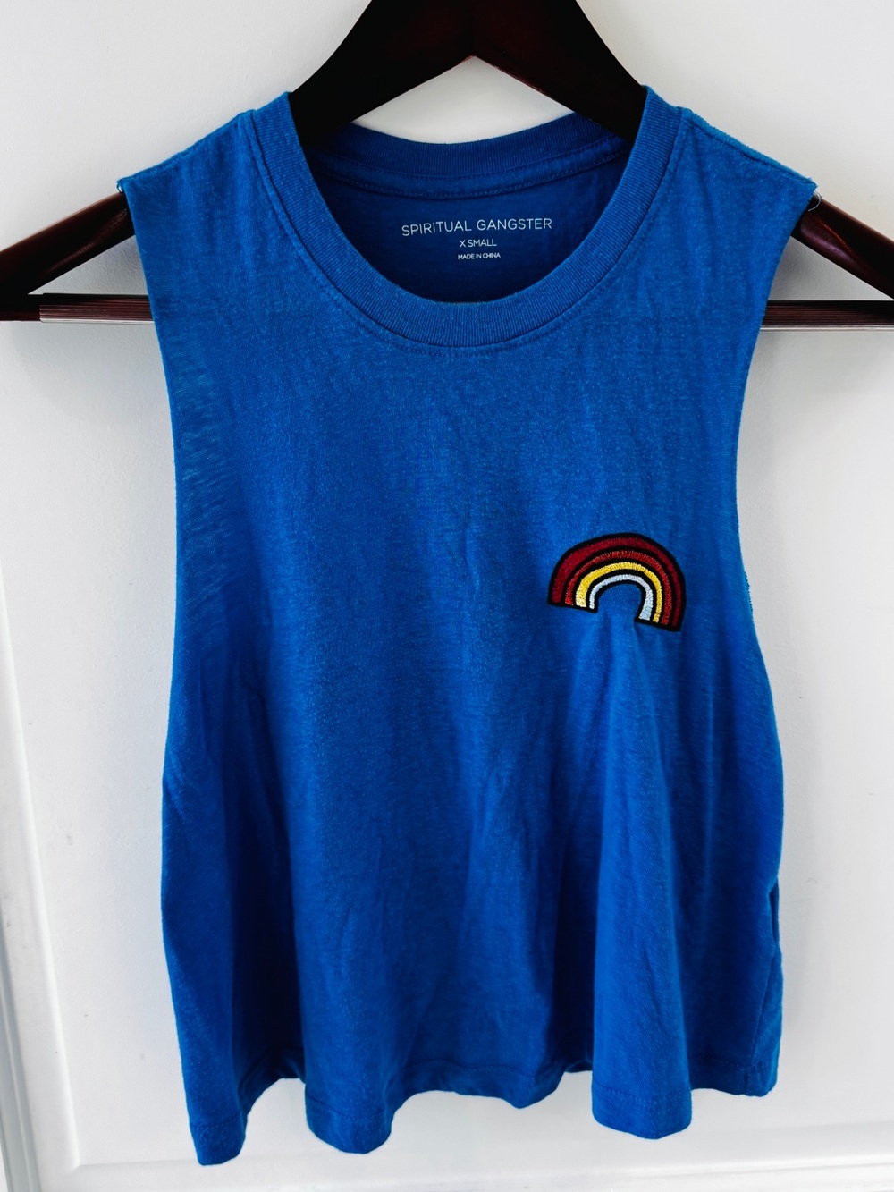 Spiritual Gangster Rainbow Cropped Tank